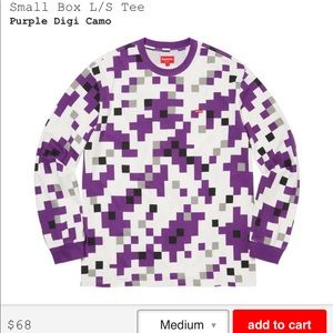 SUPREME Small Box Logo, Purple Digi Camo